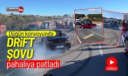 Düğün konvoyunda drift şovu pahalıya patladı