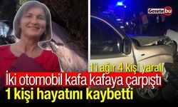 İki otomobil kafa kafaya çarpıştı: 1 ölü, 1’i ağır 4 yaralı