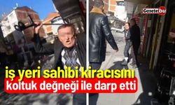 İş yeri sahibi kiracısını koltuk değneği ile darp etti