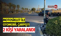 Motosiklet ile Otomobil Çarpıştı: 2 Kişi Yaralandı