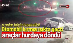 Otomobil kırmızı ışıkta geçti, araçlar hurdaya döndü