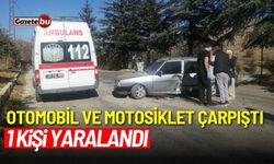 Otomobil motosikletle çarpıştı: 1 yaralı