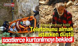 Telefonunu almak isterken düştü, saatlerce kurtarılmayı bekledi