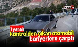 Isparta’da kontrolden çıkan otomobil bariyerlere çarptı: 1 yaralı