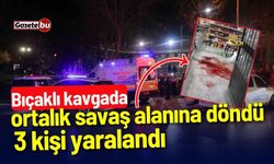 Bıçaklı kavgada ortalık savaş alanına döndü: 3 yaralı