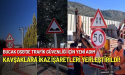 Bucak OSB'de trafik güvenliği için yeni adım: Kavşaklara ikaz işaretleri yerleştirildi!