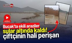 Bucak'ta ekili araziler sular altında kaldı!