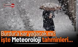 Burdur'a kar yağacak mı? İşte Meteoroloji tahminleri...