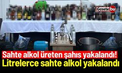 Evinde sahte alkol üreten şahıs yakalandı! Litrelerce sahte alkol yakalandı