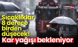 Sıcaklıklar 8 derece birden düşecek! Kar yağışı bekleniyor