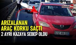 Arızalanan araç korku saçtı: 2 ayrı kazaya sebep oldu