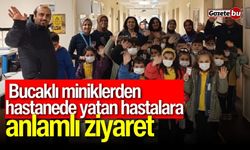 Bucaklı miniklerden hastanede yatan hastalara anlamlı ziyaret