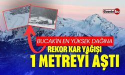 Bucak'ın en yüksek dağına rekor kar yağışı: 1 metreyi aştı