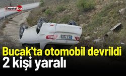 Bucak'ta otomobil devrildi! 2 kişi yaralı