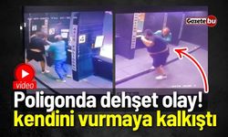 Poligonda dehşet olay! kendini vurmaya kalkıştı