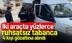 İki araçta yüzlerce ruhsatsız tabanca ele geçirildi