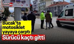 Bucak'ta motosiklet yayaya çarptı: 1 kişi yaralandı