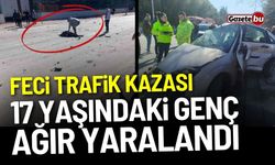 Otomobille motosiklet çarpıştı! 17 yaşındaki genç ağır yaralı