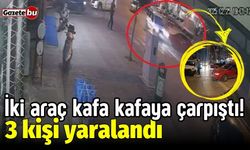 İki araç kafa kafaya çarpıştı! 3 kişi yaralandı