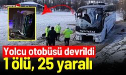 Yolcu otobüsü devrildi: 1 ölü, 25 yaralı