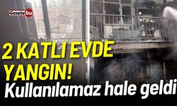 2 katlı evde yangın! Kullanılamaz hale geldi