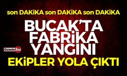 Bucak'ta fabrika yangını! Ekipler yola çıktı