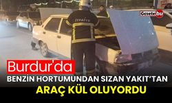 Burdur'da Araç yangını: Az kalsın araç kül oluyordu