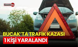 Bucak'ta trafik kazası: Otomobil ile motosiklet çarpıştı