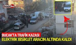 Bucak'ta trafik kazası: Elektrik bisiklet aracın altında kaldı