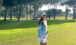 Fahriye Evcen, Golf oynarken sosyal medyayı salladı!