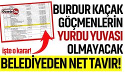Burdur Belediyesi'nden net tavır! İşte o karar...