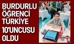 Burdurlu öğrenci Türkiye Şampiyonası'nda 10'uncu oldu