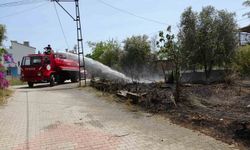 Araçtan atılan sigara bahçede yangın çıkardı