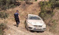 Uyuklayan sürücü eşinin ikazıyla panikleyip şarampole uçtu