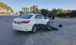 Gazipaşa'da otomobille çarpışan motosiklet sürücüsü yaralandı