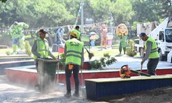 Kepez’de Tek Sarnıç Parkı’nda temizlik