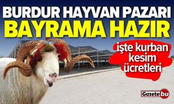 Burdur Canlı Hayvan Pazarı bayrama hazır