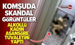 Asansörde Skandal Görüntüler: Alkollü Kadın Tuvaletini Yaptı