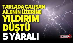 Tarlada Çalışan Ailenin Üzerine Yıldırım Düştü!