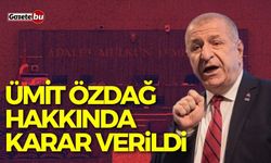 Ümit Özdağ hakkında karar verildi