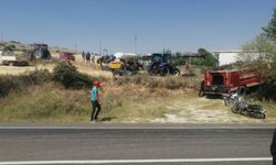 Isparta'da 30 dönümlük tarla yanarak kül oldu