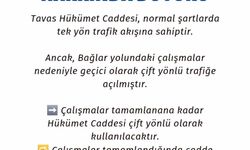 Tavas’ta yol çalışması dolayısıyla yol güzergahları değişti