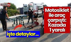 Motosiklet ile hafif ticari araç çarpıştı: 1 yaralı