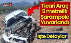 Şarampole uçan hafif ticari aracın sürücüsü yaralandı