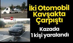 iki otomobil çarpıştı: 1 yaralı
