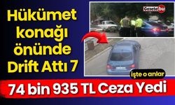 Lüks aracıyla drift yapan sürücüye 74 bin 935 TL Ceza Kesildi