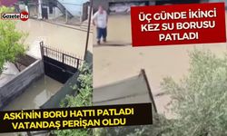 Üç günde ikinci kez su borusu patladı, mahalle sular altında kaldı