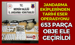 Mersin'de tarihi eser operasyonu: 653 parça obje ele geçirildi