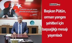 Başkan Pütün, orman yangını şehitleri için başsağlığı mesajı yayımladı