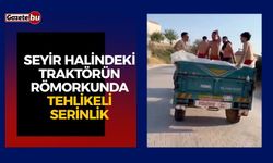 Seyir halindeki traktörün römorkunda tehlikeli serinlik